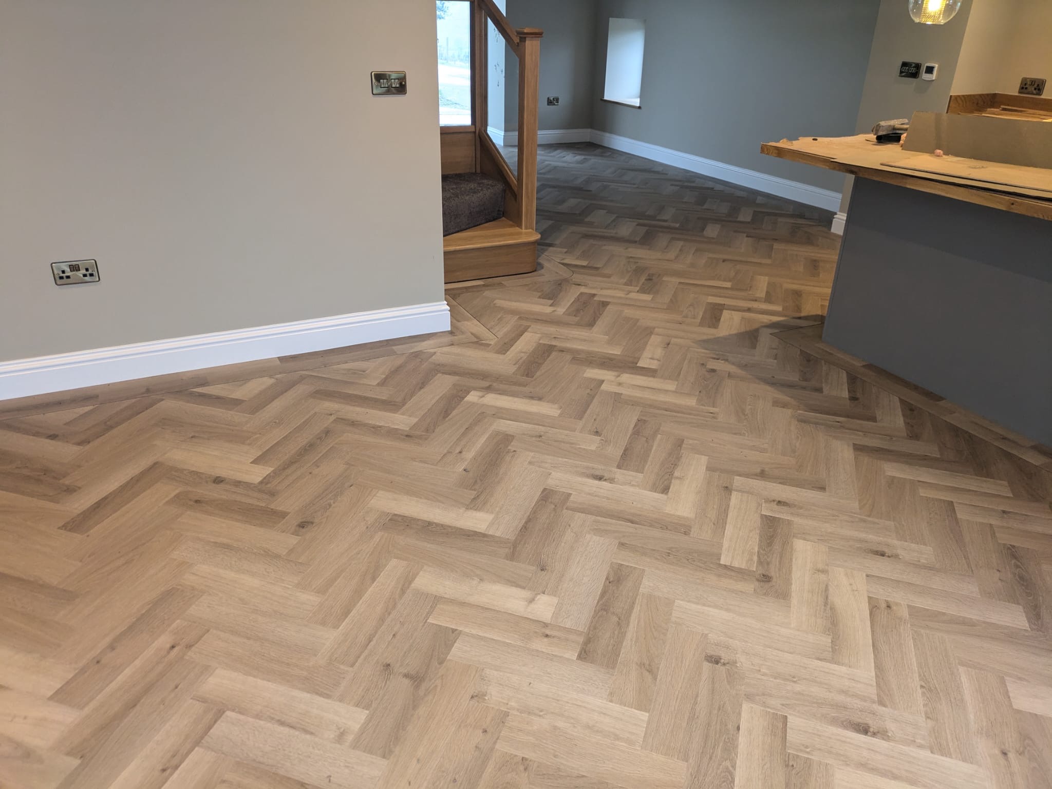 Expert flooring installation work